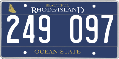 RI license plate 249097