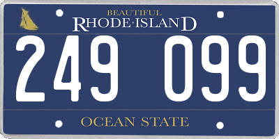 RI license plate 249099