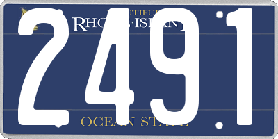 RI license plate 2491