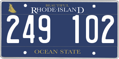 RI license plate 249102