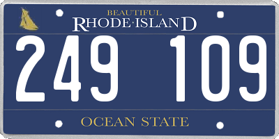 RI license plate 249109