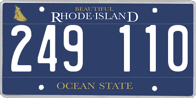 RI license plate 249110