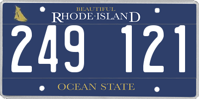 RI license plate 249121