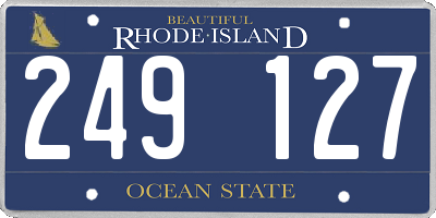 RI license plate 249127