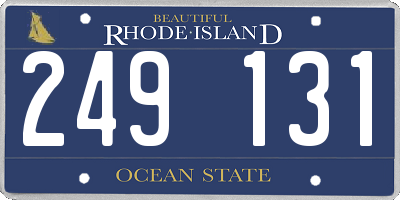 RI license plate 249131