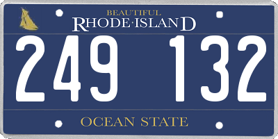 RI license plate 249132