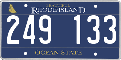 RI license plate 249133