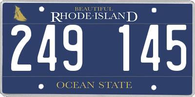 RI license plate 249145