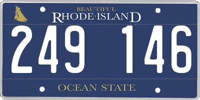 RI license plate 249146