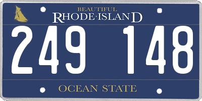 RI license plate 249148