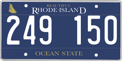 RI license plate 249150