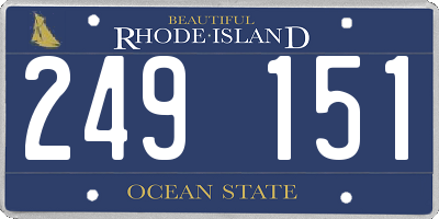 RI license plate 249151