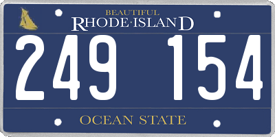RI license plate 249154