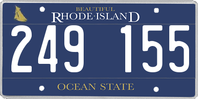 RI license plate 249155