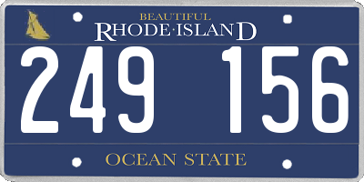 RI license plate 249156