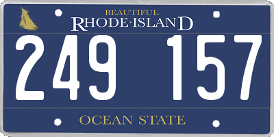 RI license plate 249157