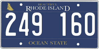 RI license plate 249160