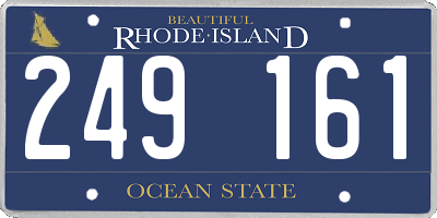 RI license plate 249161