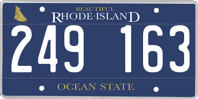 RI license plate 249163