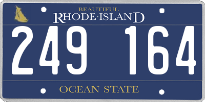 RI license plate 249164