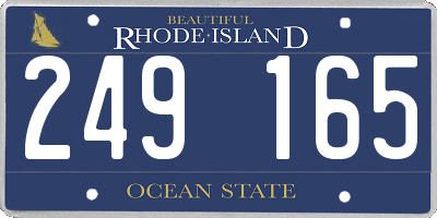 RI license plate 249165