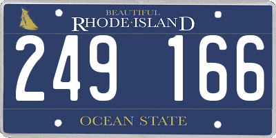 RI license plate 249166