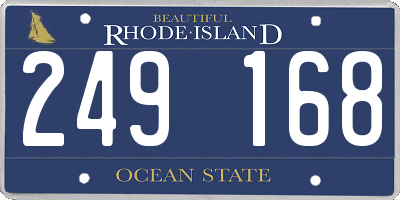 RI license plate 249168