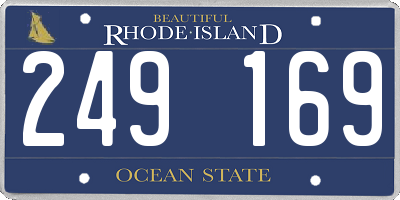 RI license plate 249169