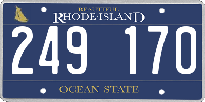 RI license plate 249170