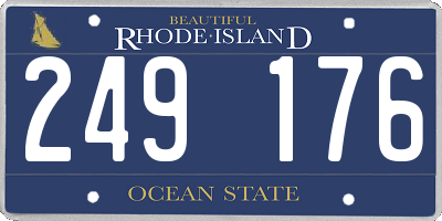 RI license plate 249176