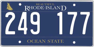 RI license plate 249177