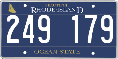 RI license plate 249179