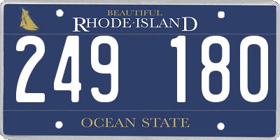 RI license plate 249180