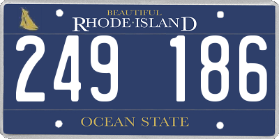 RI license plate 249186