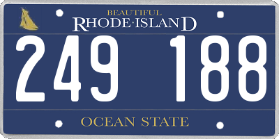 RI license plate 249188