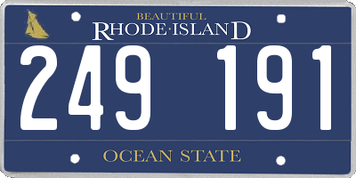 RI license plate 249191