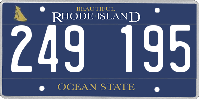 RI license plate 249195