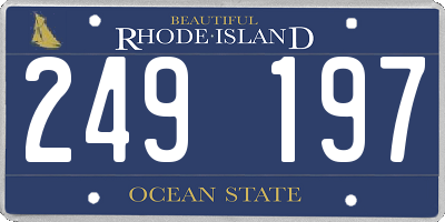 RI license plate 249197