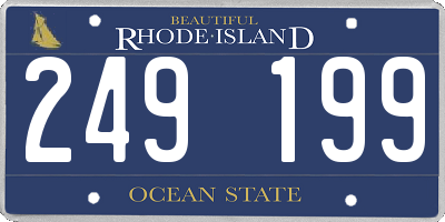 RI license plate 249199