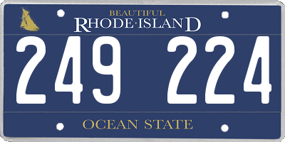 RI license plate 249224