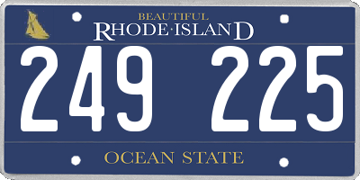 RI license plate 249225