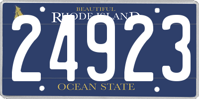 RI license plate 24923