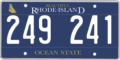 RI license plate 249241