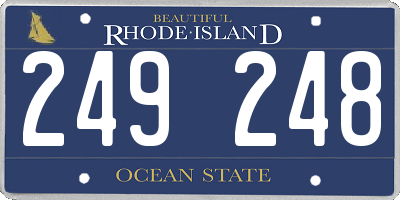RI license plate 249248