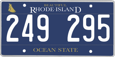 RI license plate 249295
