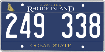 RI license plate 249338