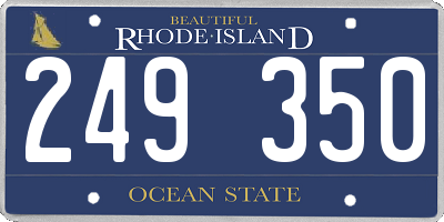 RI license plate 249350