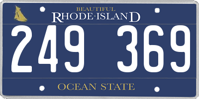 RI license plate 249369