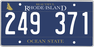 RI license plate 249371