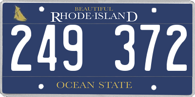 RI license plate 249372